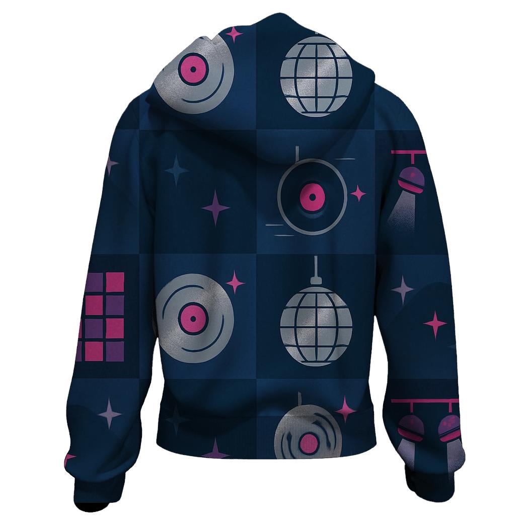 Disco Hour Star Grid pullover hoodies