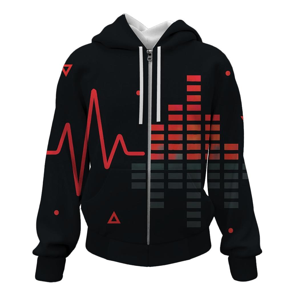 Chrome Heartbeat Waveform hoodie trends