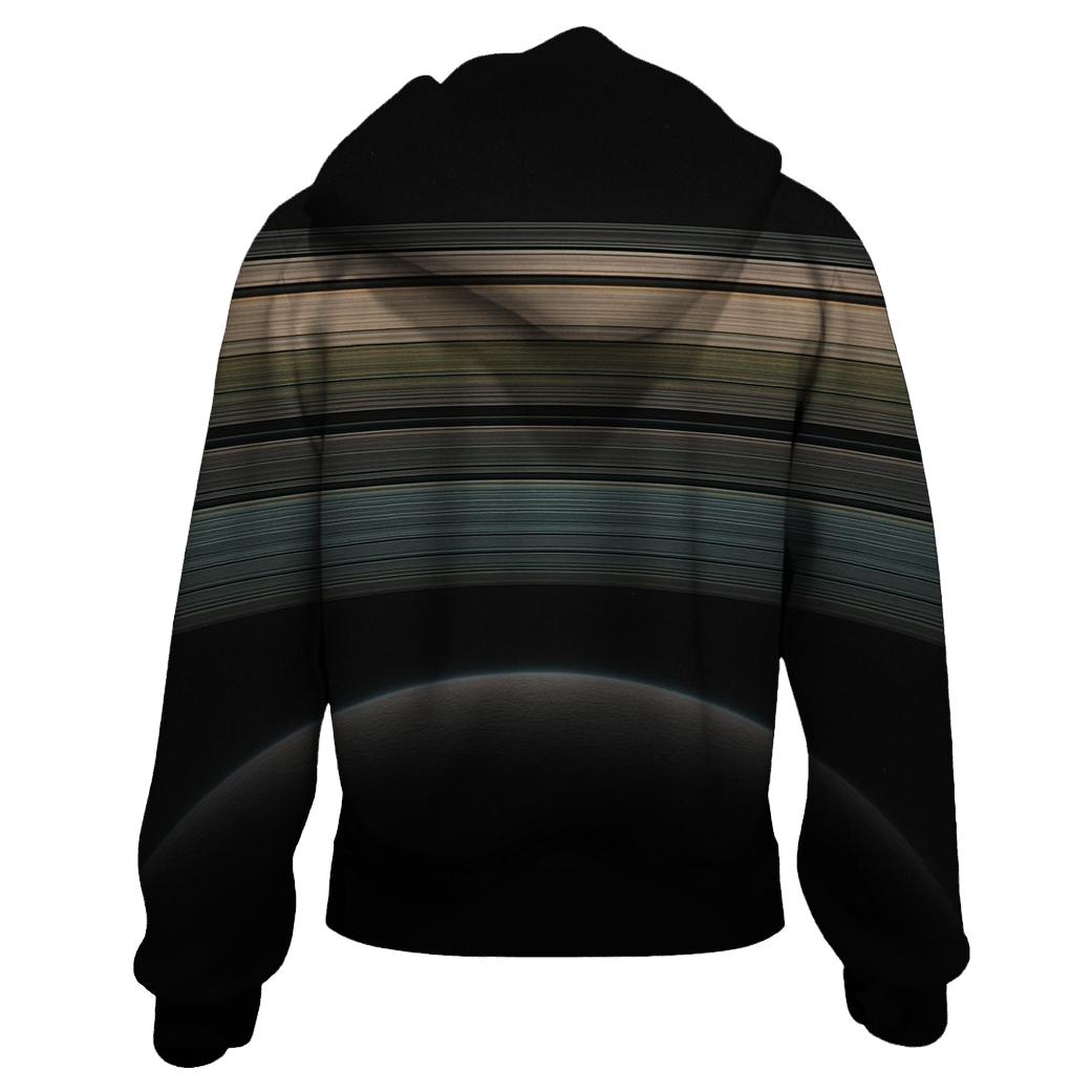 Ring Plane Horizon Bands zip-up hoodies