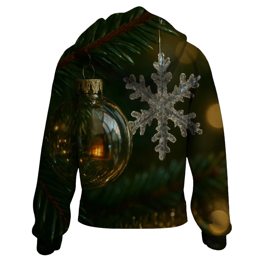 Pine Branch Ornaments In Quiet Focus pullover hoodies