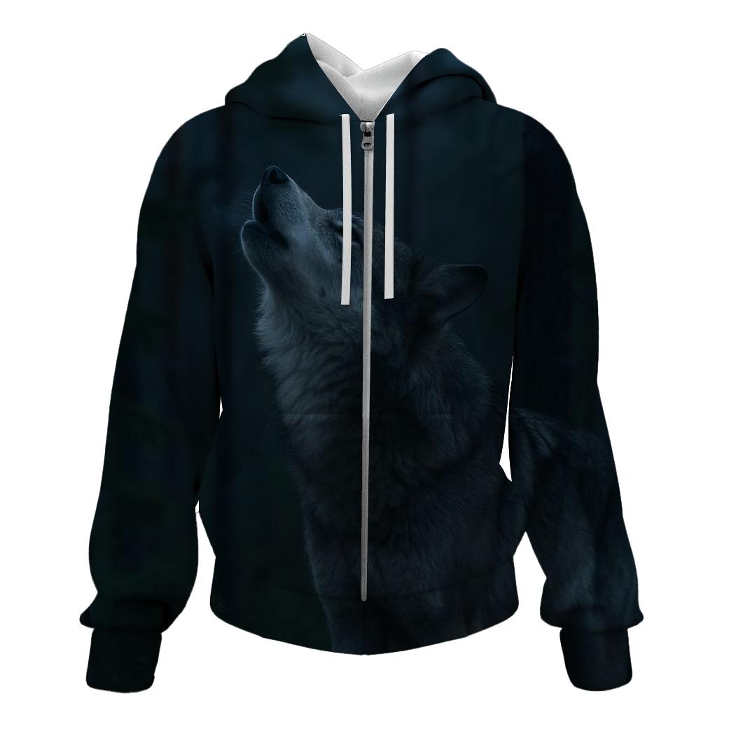 Blue Hour Chorus Gray Wolf premium hoodies