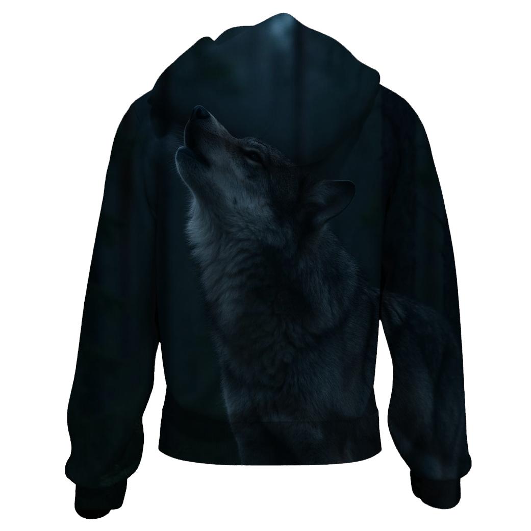 Blue Hour Chorus Gray Wolf premium hoodies