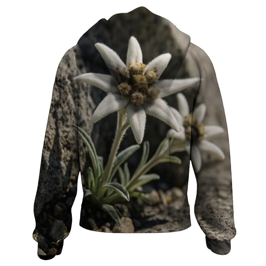 Alpine Edelweiss In Wind Sheltered Crevice pullover hoodies