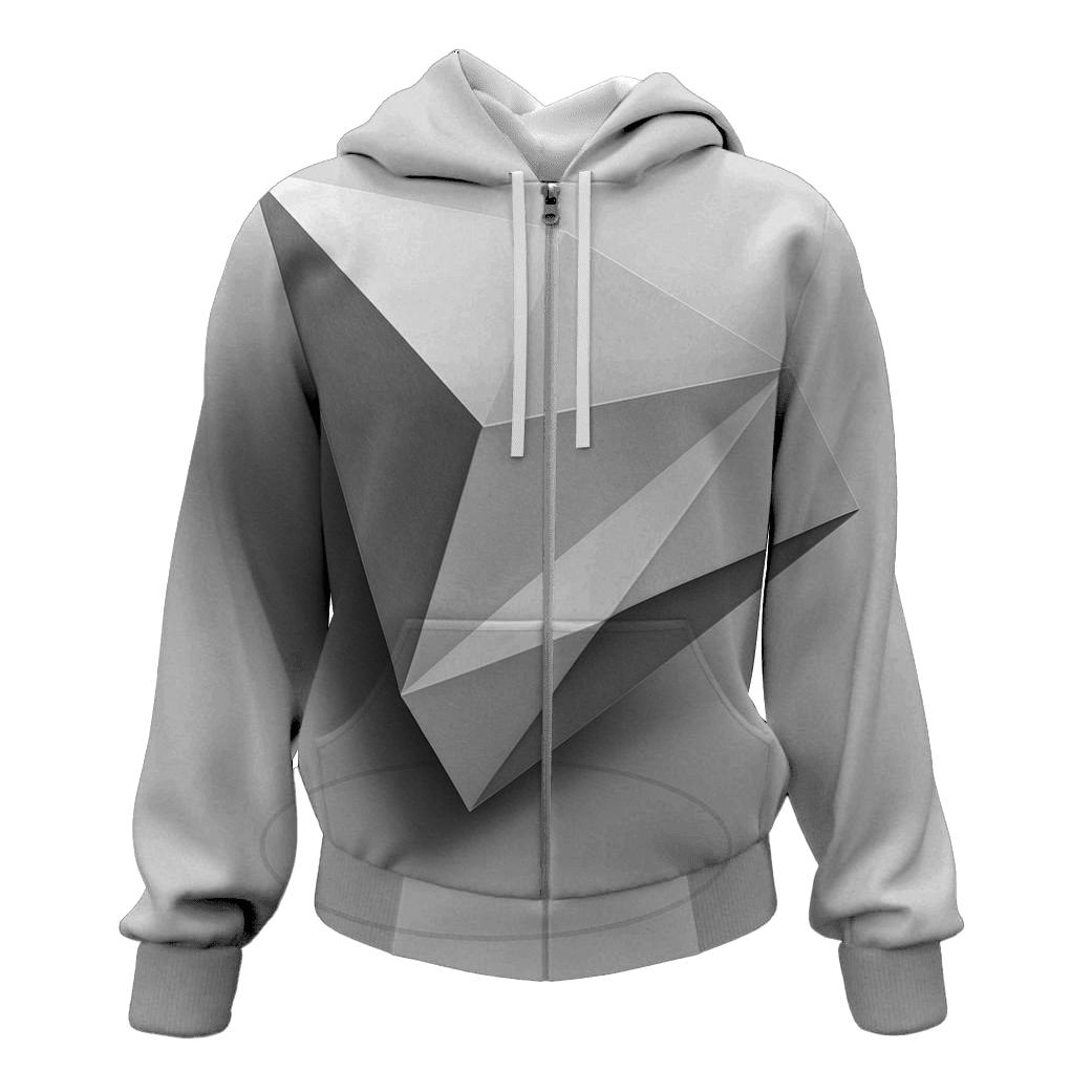 Filter Fold Geometry printed hoodies