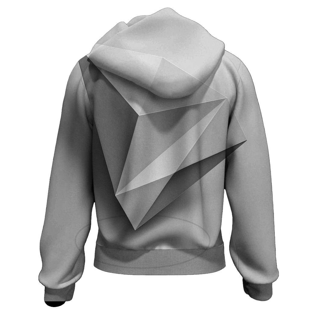 Filter Fold Geometry printed hoodies