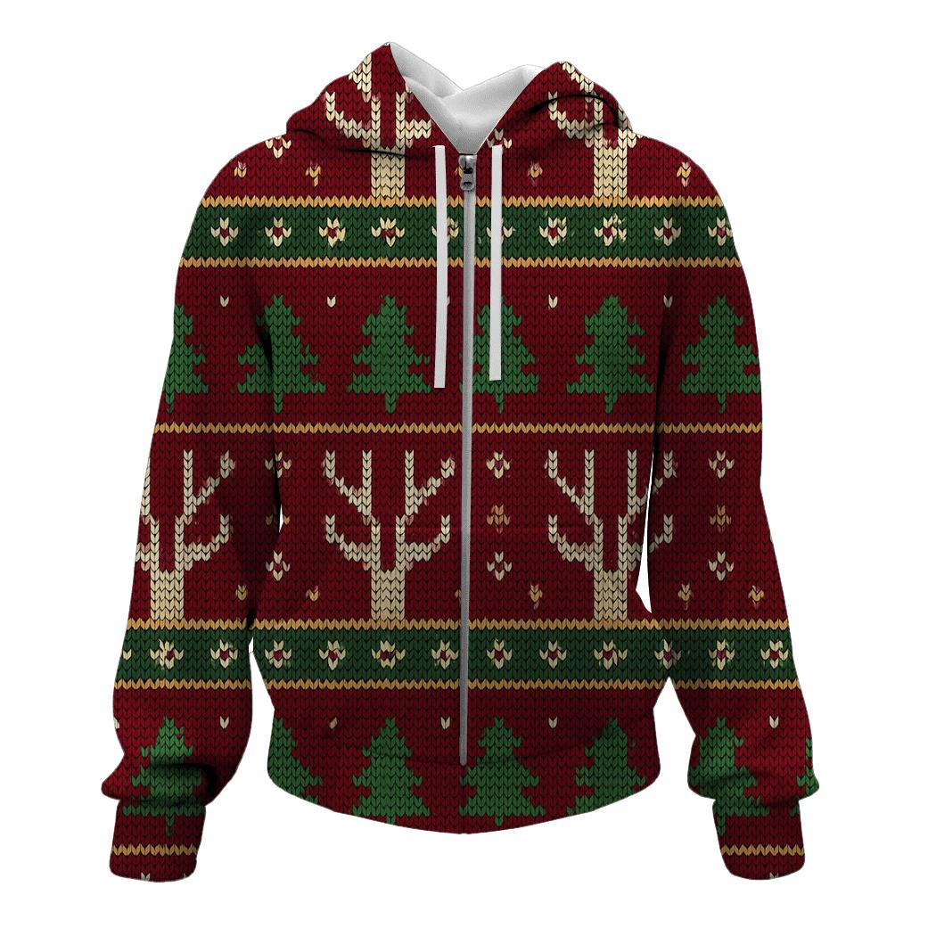 Reindeer Antler Fair Isle Ladder Design hoodie trends