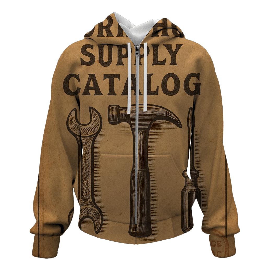 Antique Workshop Tools Catalog Cover lightweight hoodies