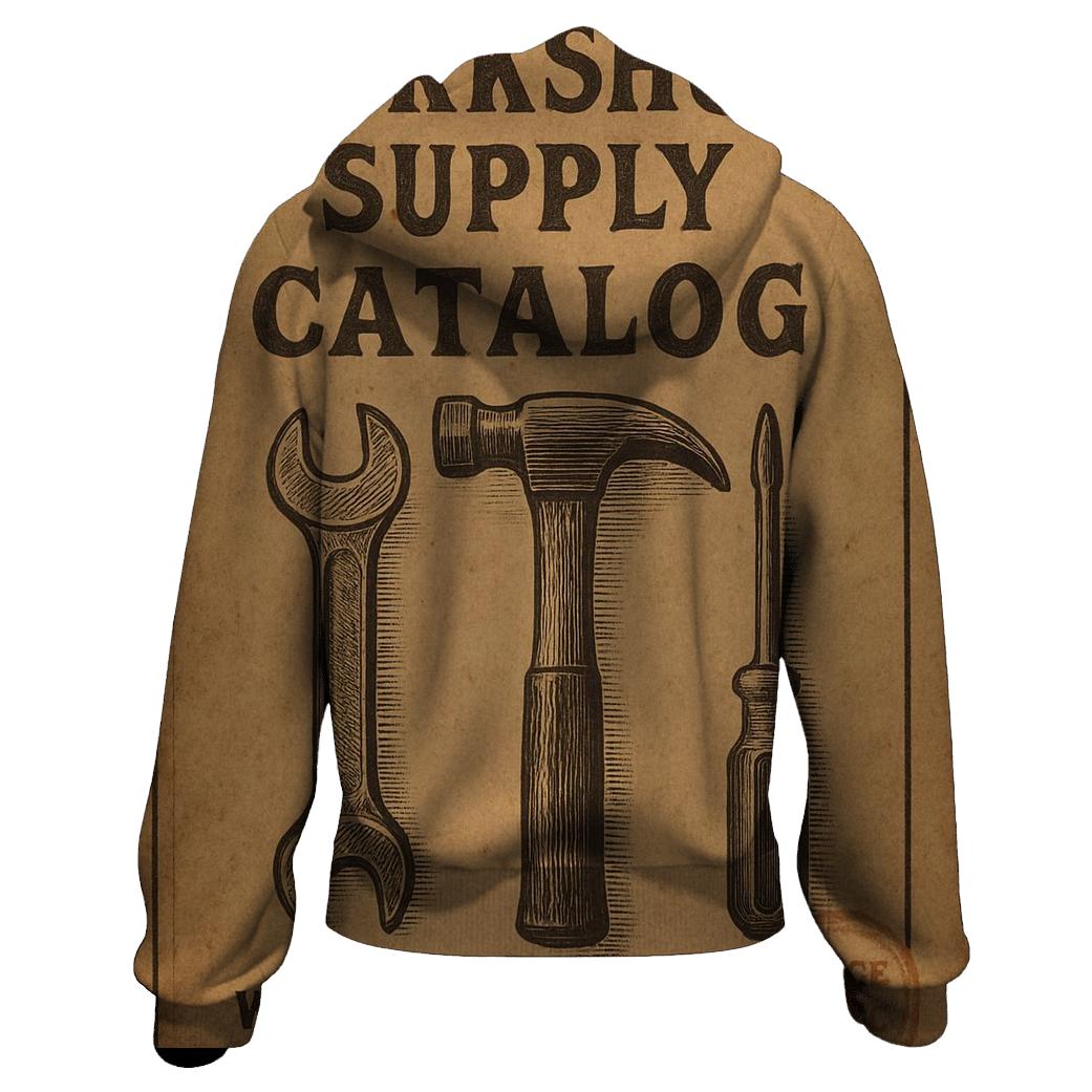 Antique Workshop Tools Catalog Cover lightweight hoodies