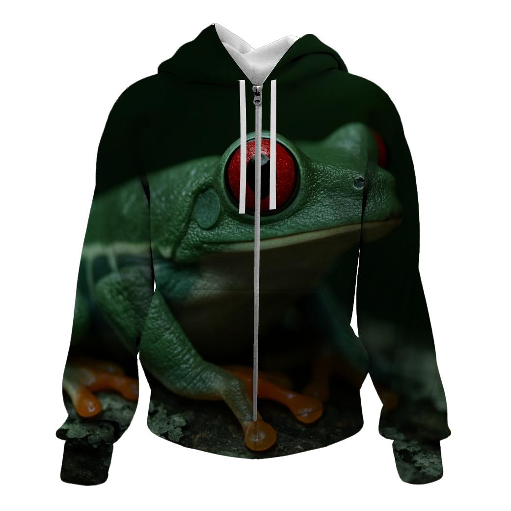 Lichen Bark Stillness Red Eyed Tree Frog hoodies fashion