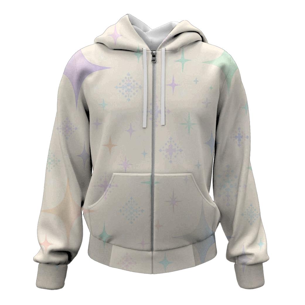 Pastel Holographic Star Garden heavyweight hoodies