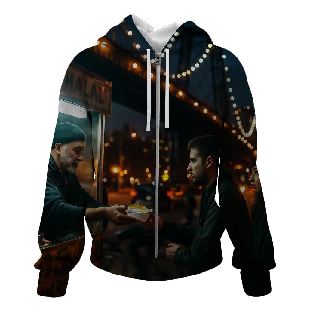 Night Shift Street Food Under Williamsburg Bridge View hoodie designs