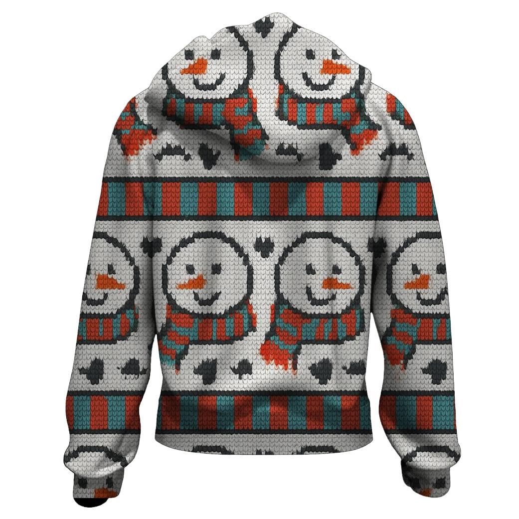 Snowman Scarf Polka Stripe Design designer hoodies