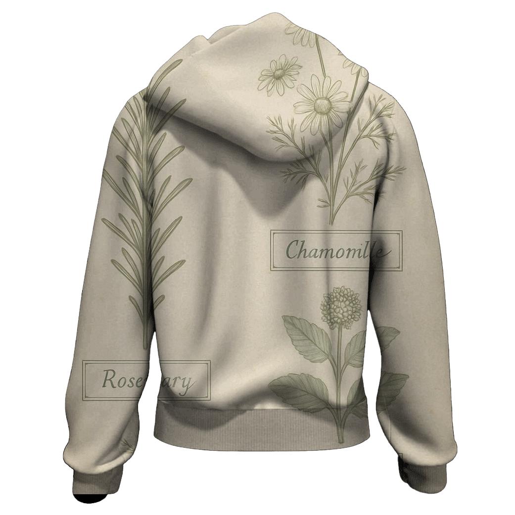 Vintage Botanical Herbarium Label Sheet pullover hoodies