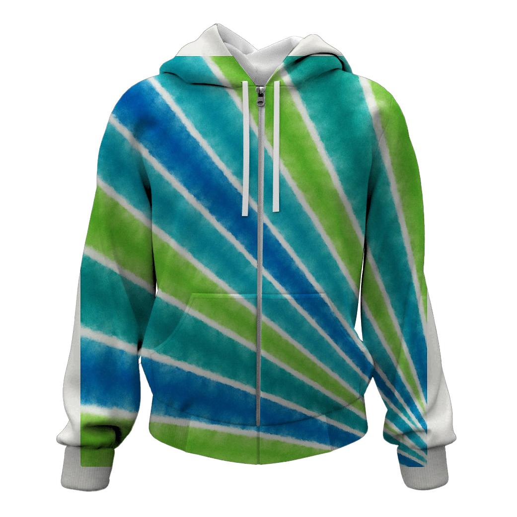 Diagonal Fold Meteor Shower Rays hoodie styles