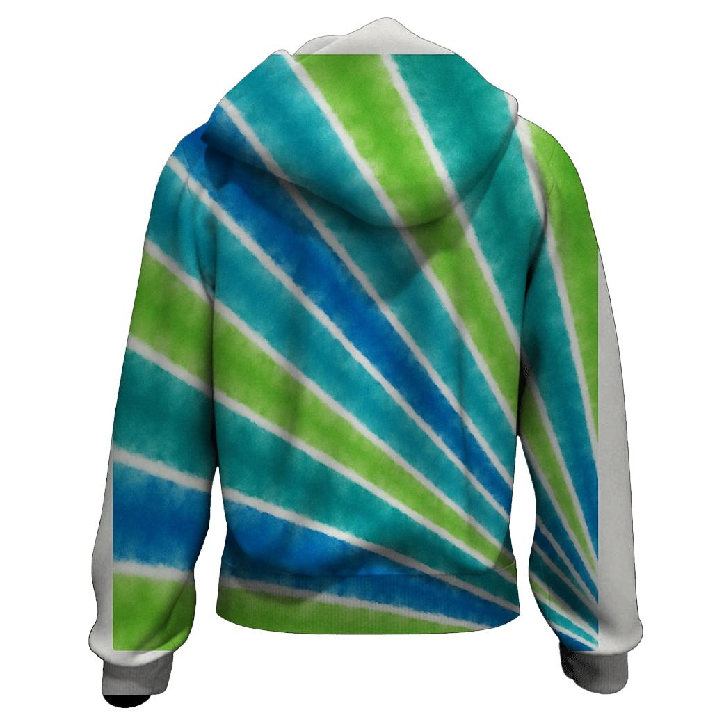 Diagonal Fold Meteor Shower Rays hoodie styles