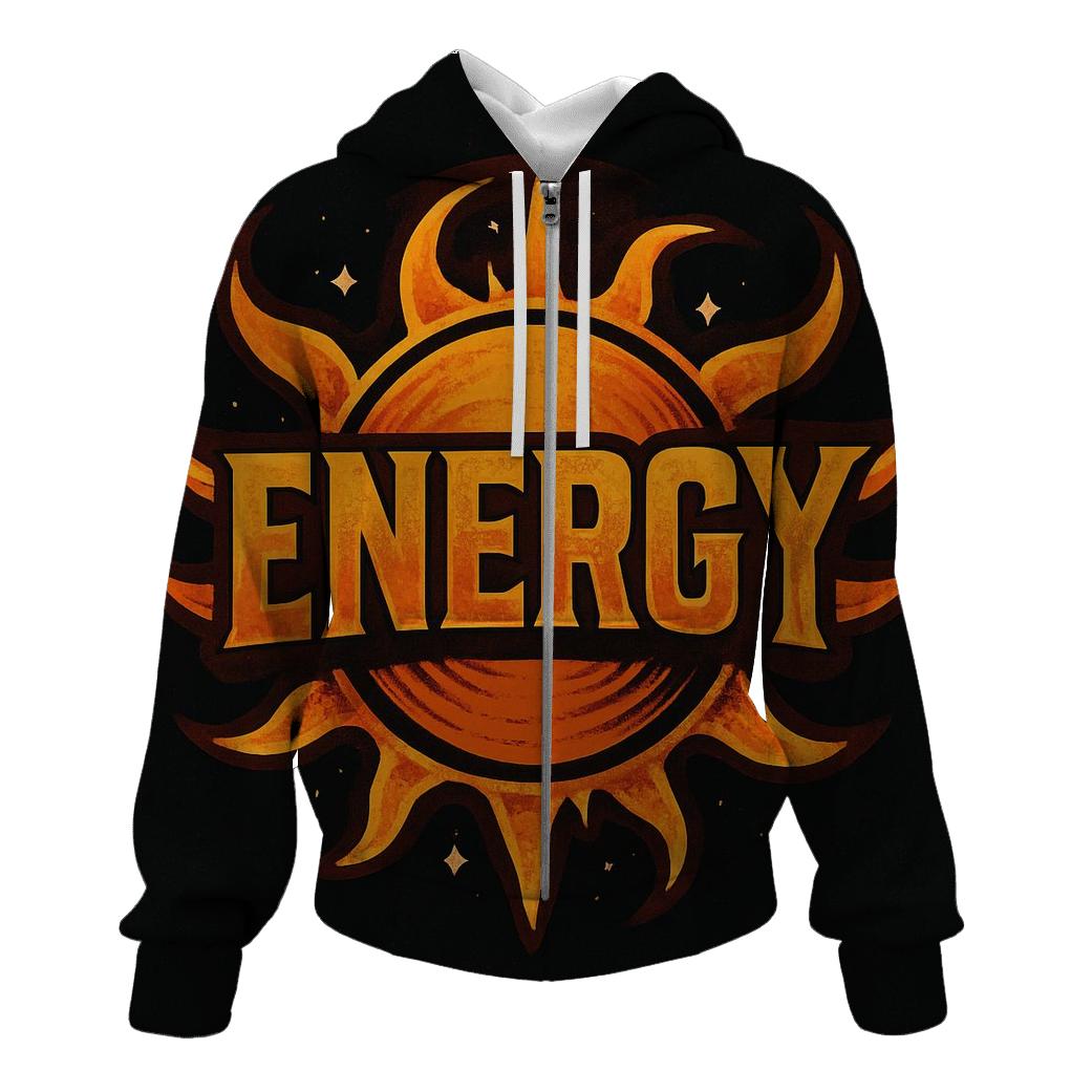 Solar Flare Streetwear Badge printed hoodies
