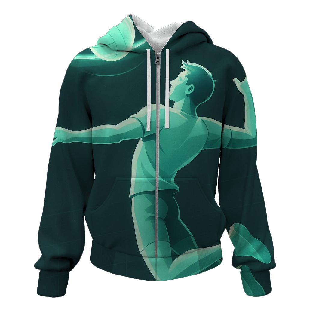 Mint Volleyball Zero Gravity Spike lightweight hoodies