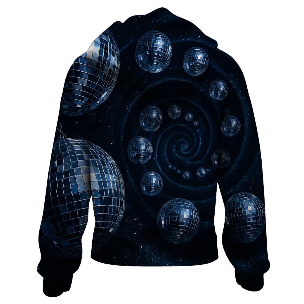 Midnight Disco Orb Spiral designer hoodies