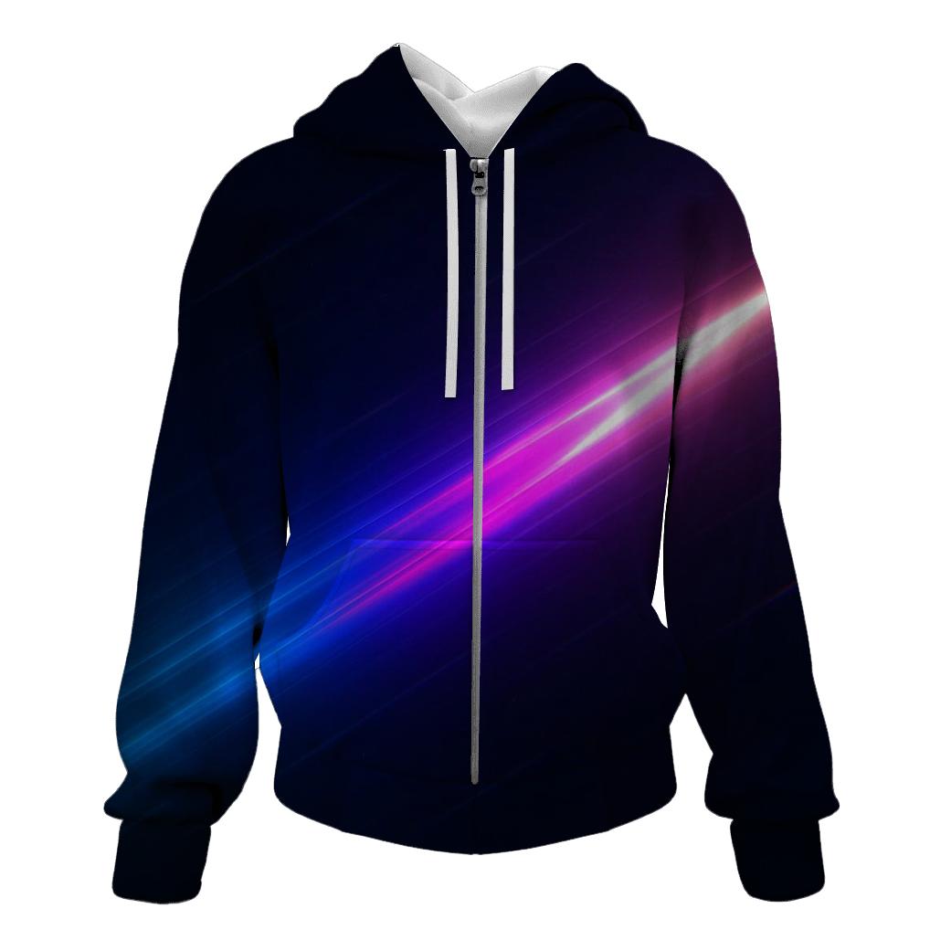 Neon Meteor Trail printed hoodies