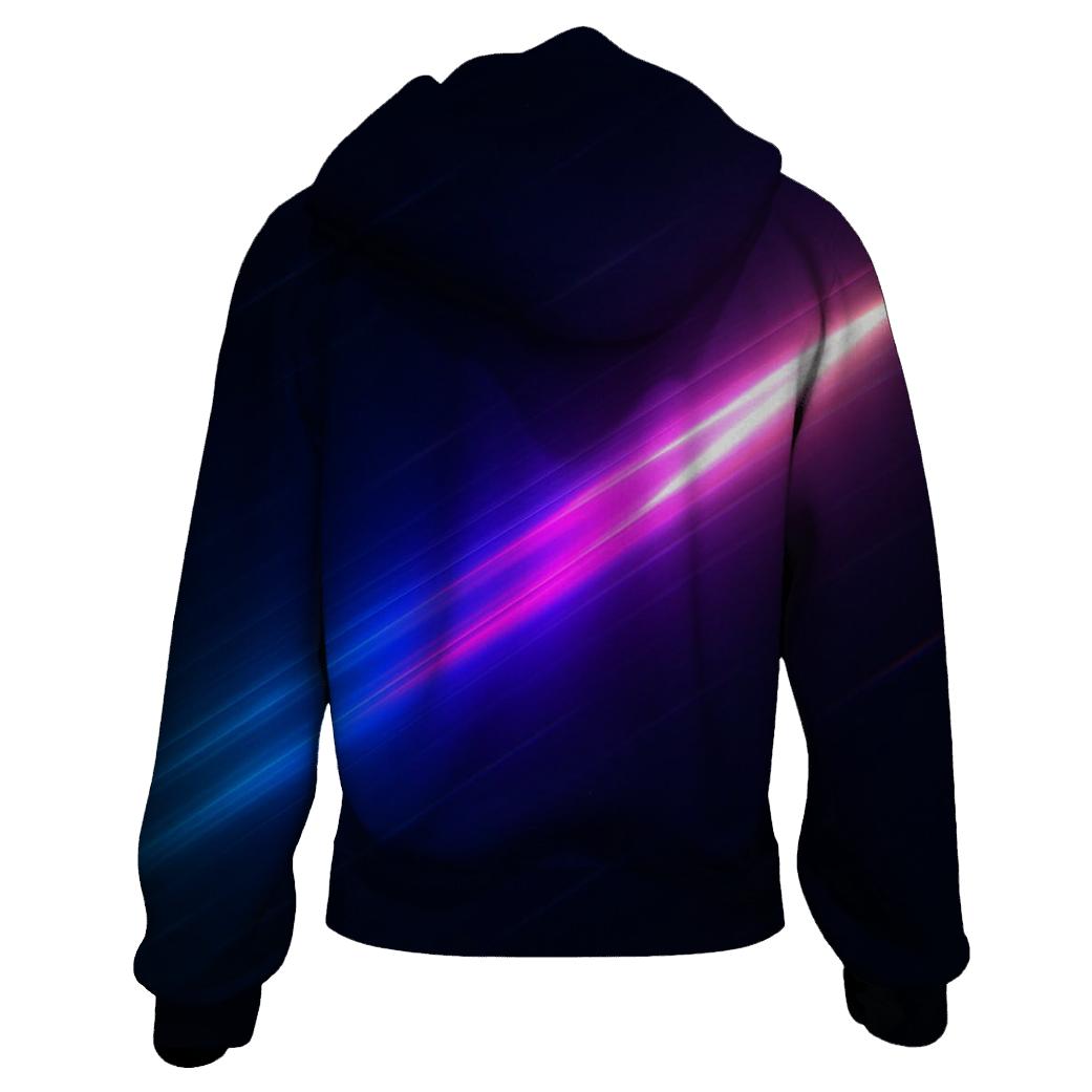 Neon Meteor Trail printed hoodies