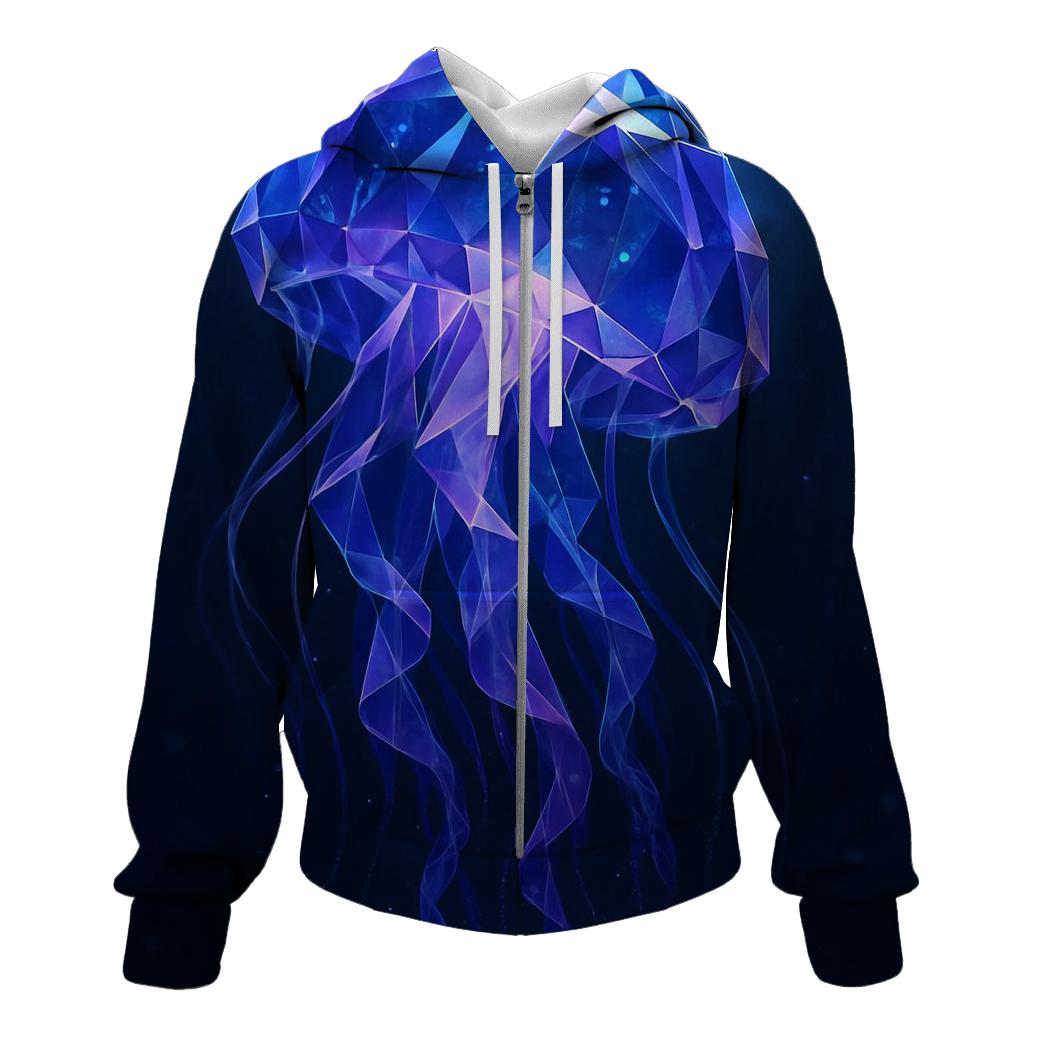 Crystal Jellyfish Deep Sea Bloom designer hoodies