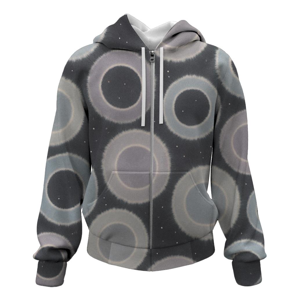 Reverse Dye Moon Crater Rings hoodie styles