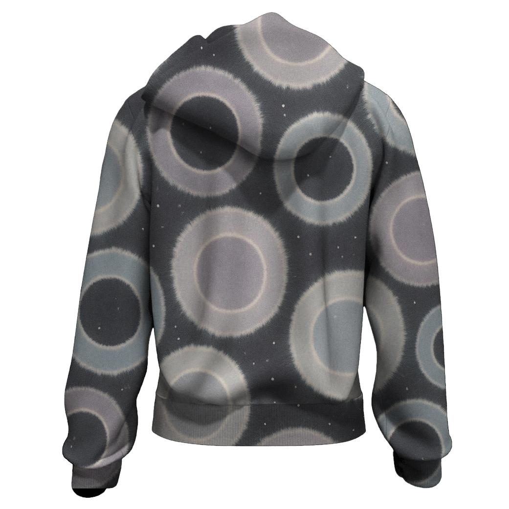 Reverse Dye Moon Crater Rings hoodie styles