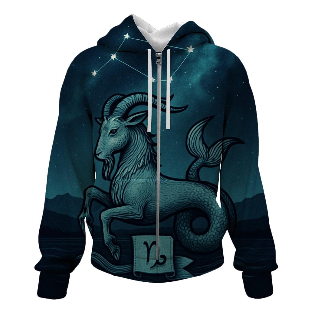 Capricorn Sea Goat Mountain Nebula Crest hoodie trends