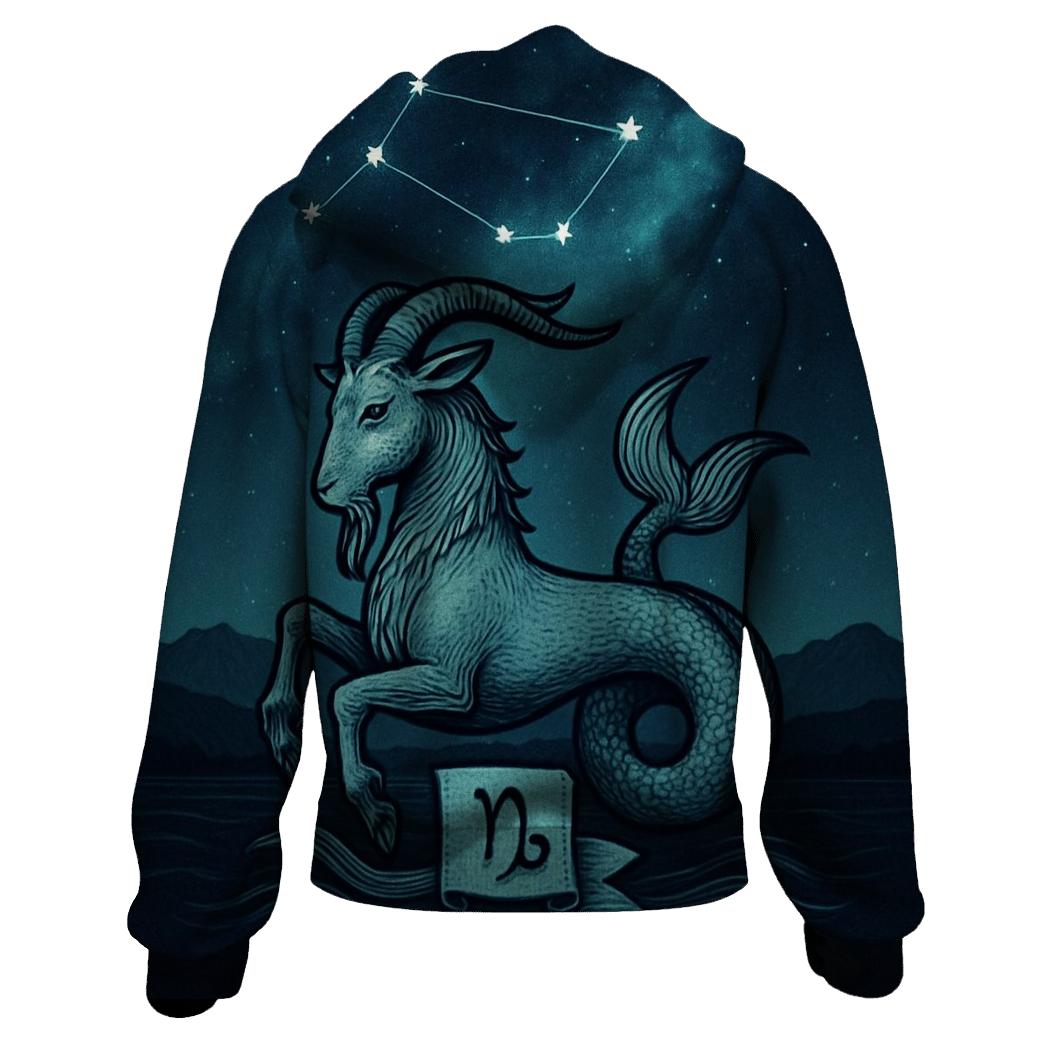 Capricorn Sea Goat Mountain Nebula Crest hoodie trends