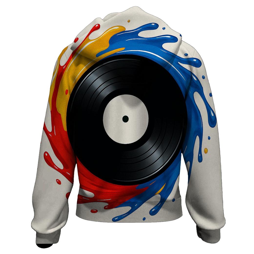 Vinyl Record Splash Ring lightweight hoodies