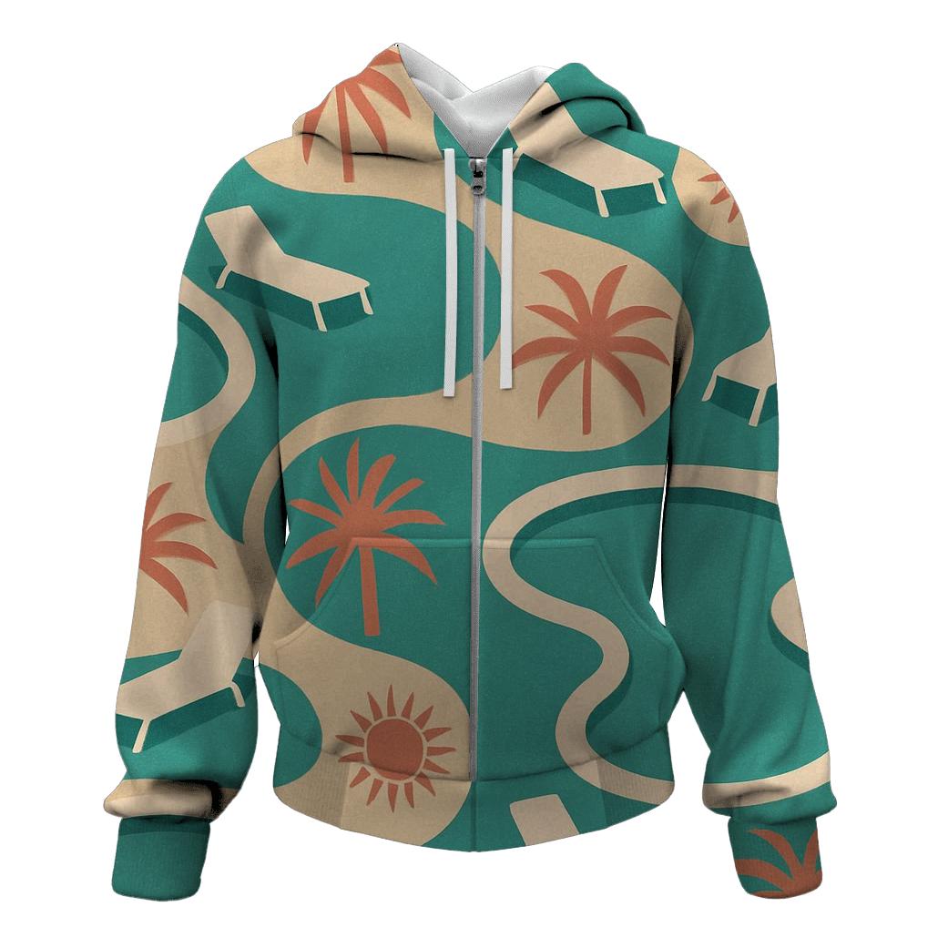 Palm Springs Poolside Curves designer hoodies