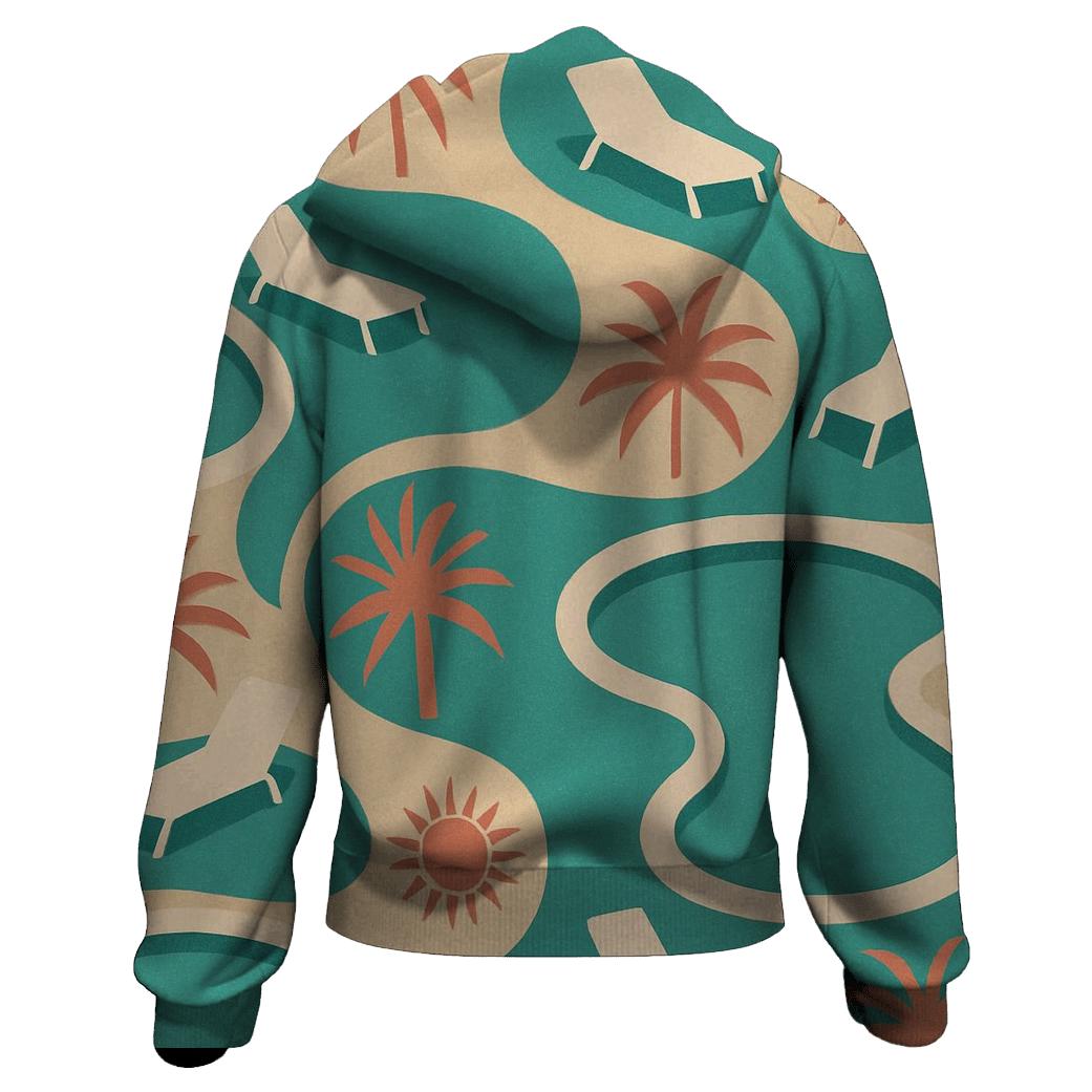 Palm Springs Poolside Curves designer hoodies