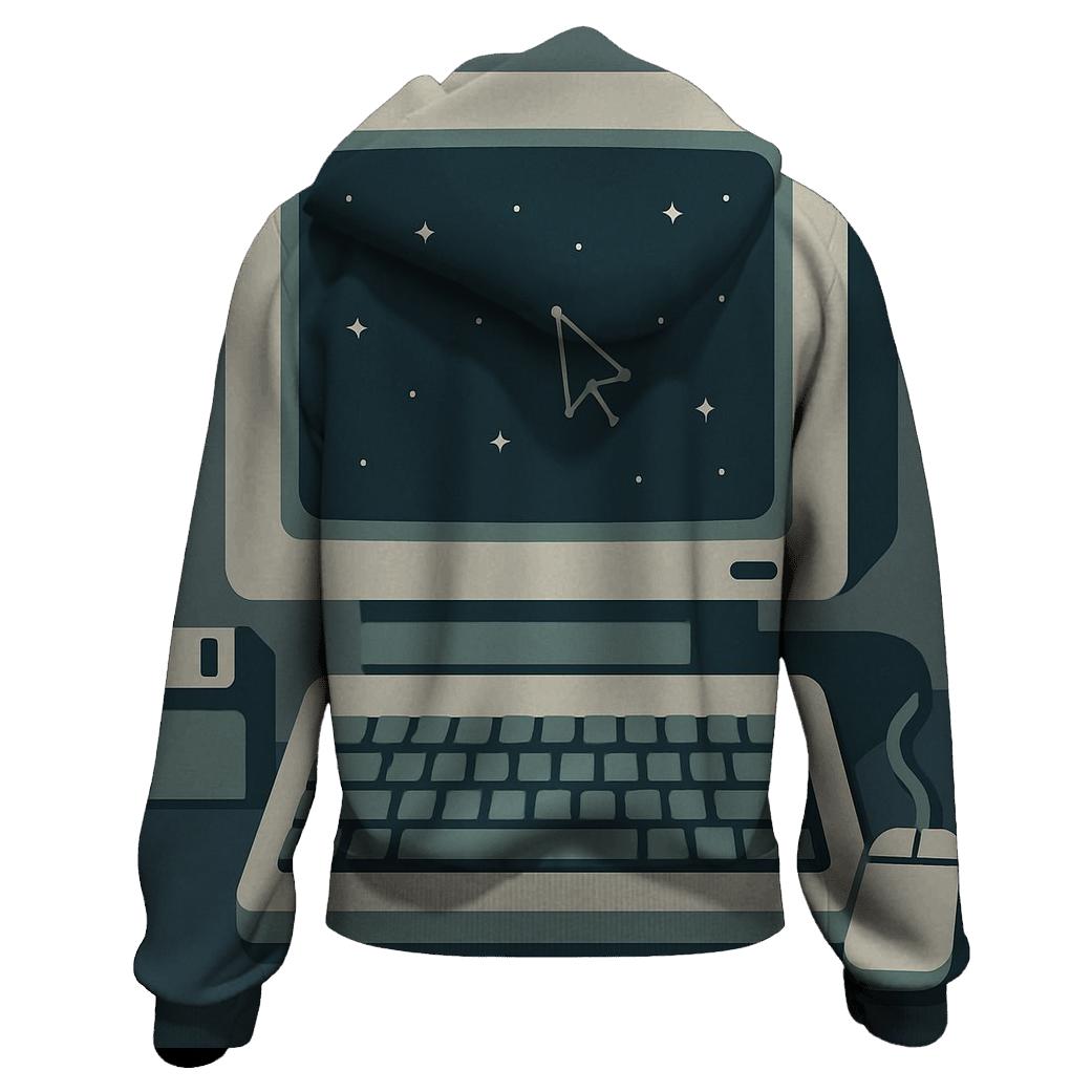 Retro Computer Starfield Desktop pullover hoodies
