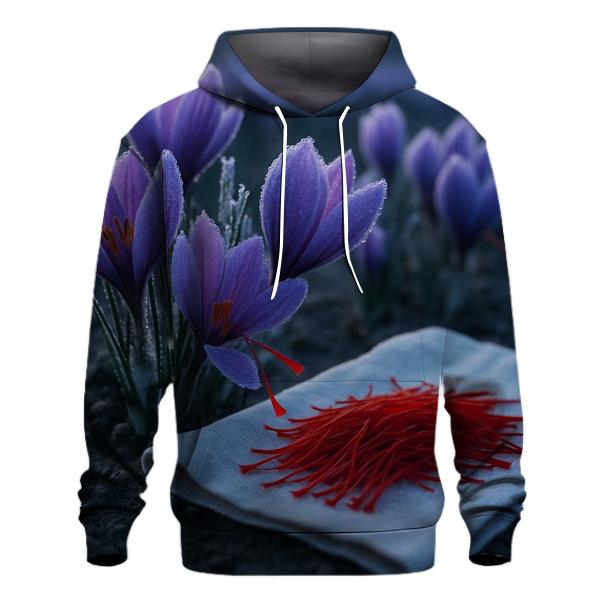 Saffron Crocus Harvest In Early Frost designer hoodies