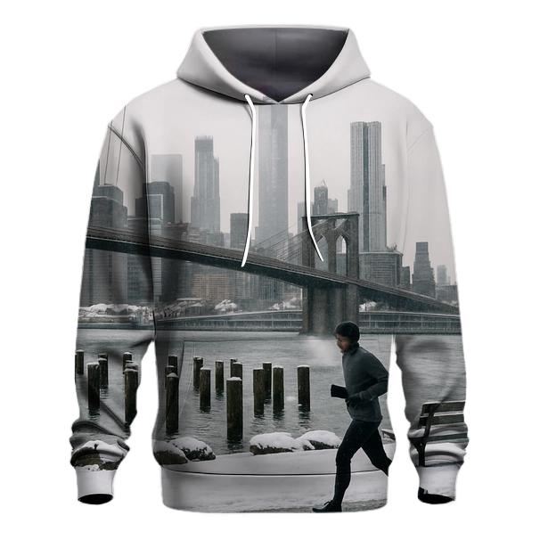 Winter Silence From Brooklyn Bridge Park Pier graphic hoodies