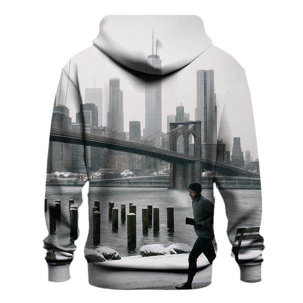 Winter Silence From Brooklyn Bridge Park Pier graphic hoodies