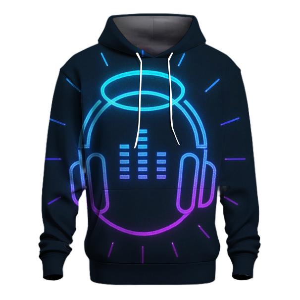 Neon Headphone Halo custom hoodies