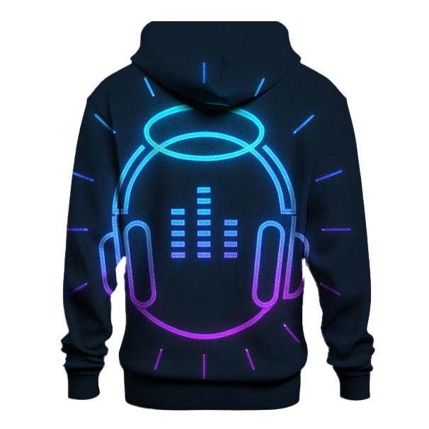 Neon Headphone Halo custom hoodies
