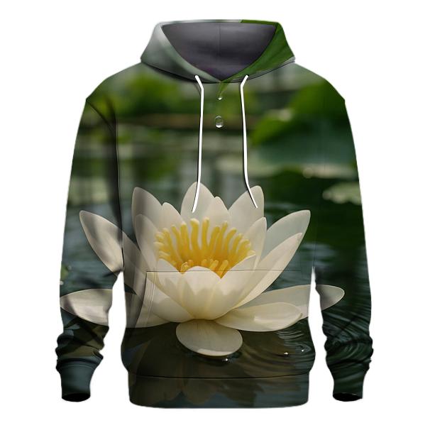 Water Lily Pollination Study In Greenhouse Basin printed hoodies