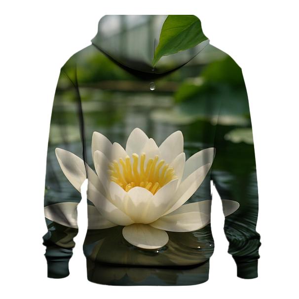 Water Lily Pollination Study In Greenhouse Basin printed hoodies