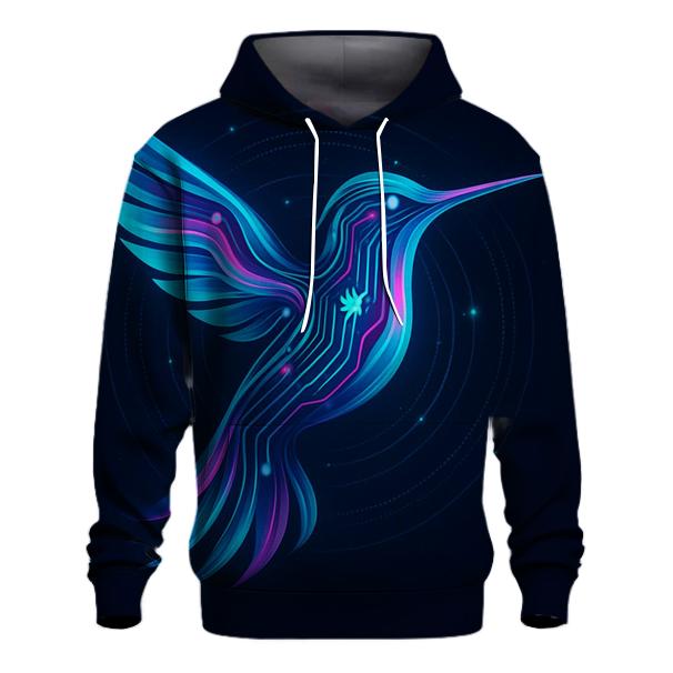 Aurora Circuit Hummingbird premium hoodies
