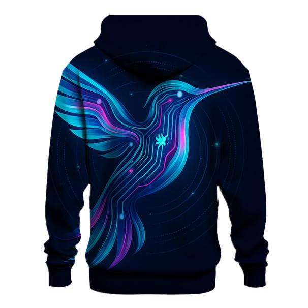 Aurora Circuit Hummingbird premium hoodies