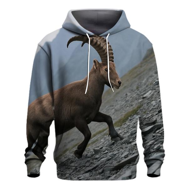 Scree Step Alpine Ibex embroidered hoodies
