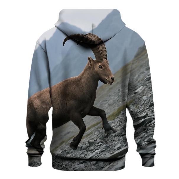 Scree Step Alpine Ibex embroidered hoodies