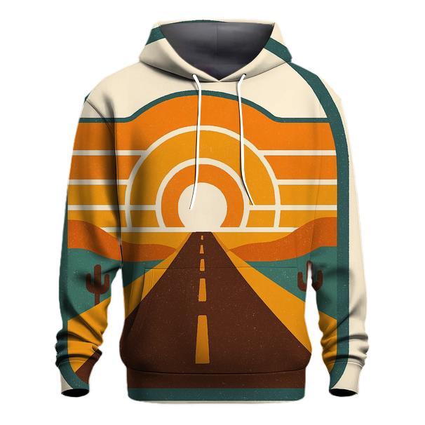 Desert Highway Sunburst Badge hoodie designs