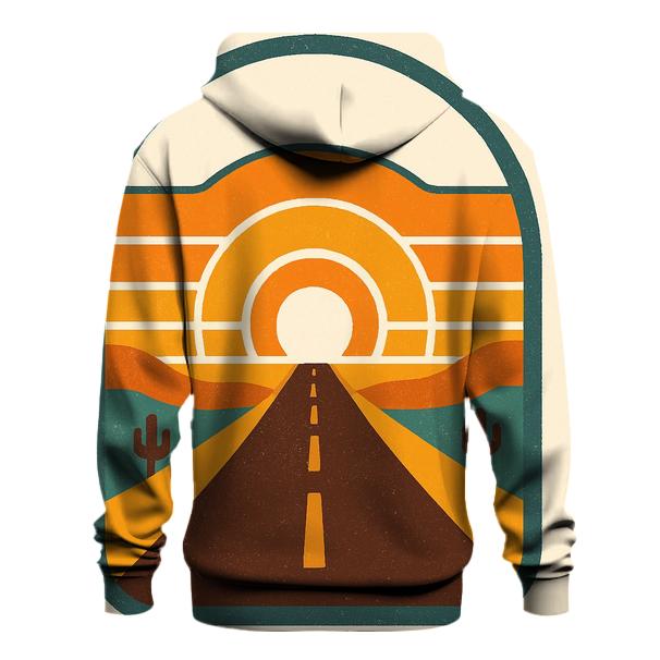Desert Highway Sunburst Badge hoodie designs
