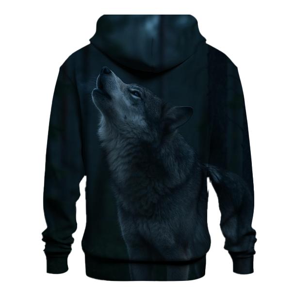 Blue Hour Chorus Gray Wolf designer hoodies
