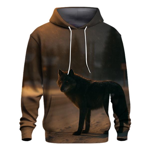 Night Streetlight Encounter On Northern Town Fringe lightweight hoodies