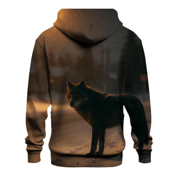 Night Streetlight Encounter On Northern Town Fringe lightweight hoodies
