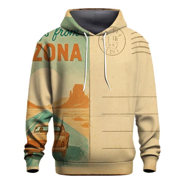 Sepia Air Mail Postcard From The Desert Highway hoodies fashion